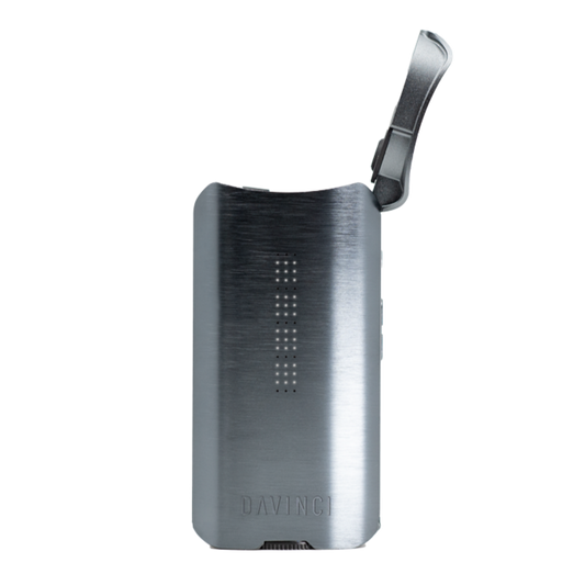 DaVinci IQ3 dry herb vaporizer in Gunmetal, angled view